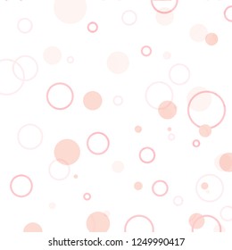 Pastel soft pink bubble floating in the air or water abstract background vector