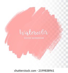 Pastel Soft Pink Vector Brush Stroke.