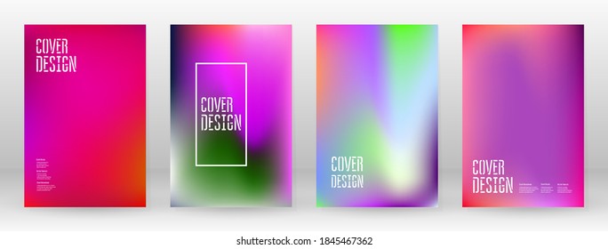 Pastel Suave. Juego de degradado de arcoiris. Fondo de color. Malla rosa, verde, roja, azul, violeta, amarilla borrosa. Banner Vector Moderno. Resumen Papel de escritorio brillante. Cubierta tecnológica. Diseño de plantillas móviles.