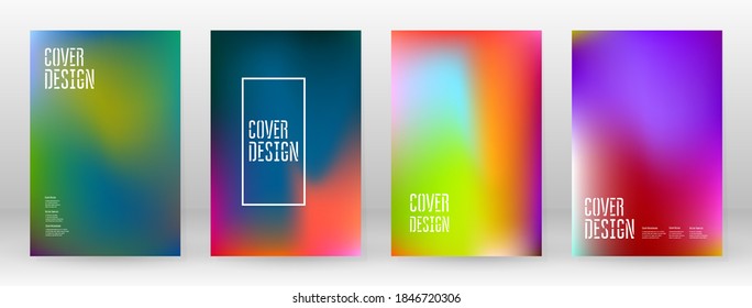 Pastel Soft. Rainbow Gradient Set. Color Background. Pink, Green, Red, Blue, Violet, Yellow Blurred Mesh. Vector Modern Banner. Abstract Bright Wallpaper. Technology Cover. Mobile Template Design.