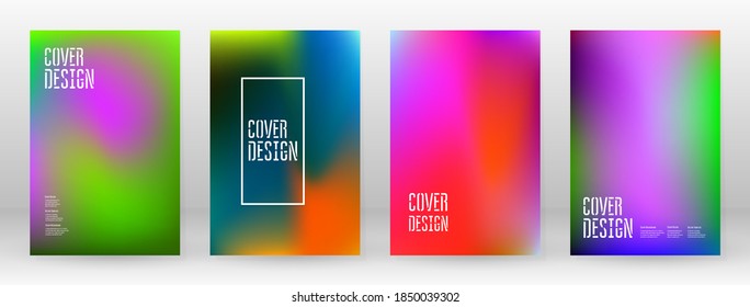 Pastel Soft. Rainbow Gradient Set. Color Background. Pink, Green, Red, Blue, Violet, Yellow Blurred Mesh. Vector Modern Banner. Abstract Bright Wallpaper. Technology Cover. Mobile Template Design.