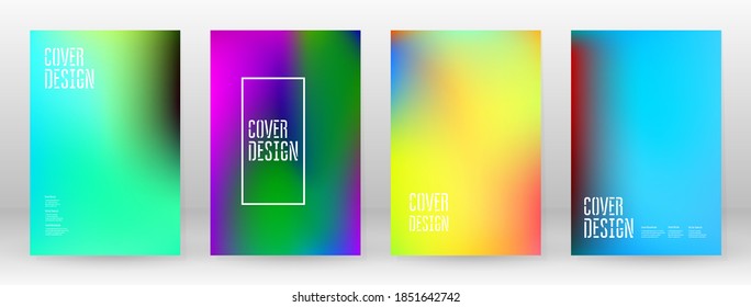 Pastel Soft. Rainbow Gradient Set. Color Background. Pink, Green, Red, Blue, Violet, Yellow Blurred Mesh. Vector Modern Banner. Abstract Bright Wallpaper. Technology Cover. Mobile Template Design.