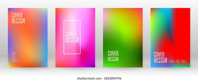 Pastel Soft. Rainbow Gradient Set. Color Background. Pink, Green, Red, Blue, Violet, Yellow Blurred Mesh. Vector Modern Banner. Abstract Bright Wallpaper. Technology Cover. Mobile Template Design.