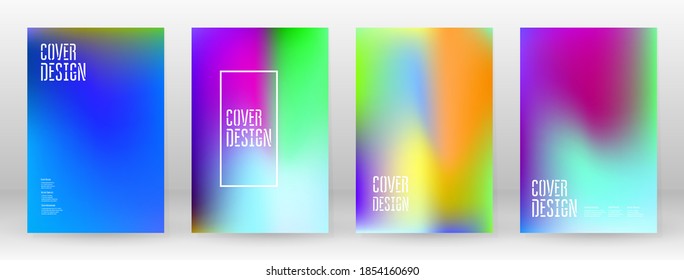 Pastel Soft. Rainbow Gradient Set. Color Background. Pink, Green, Red, Blue, Violet, Yellow Blurred Mesh. Vector Modern Banner. Abstract Bright Wallpaper. Technology Cover. Mobile Template Design.