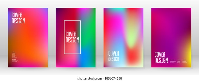 Pastel Suave. Juego de degradado de arcoiris. Fondo de color. Malla rosa, verde, roja, azul, violeta, amarilla borrosa. Banner Vector Moderno. Resumen Papel de escritorio brillante. Cubierta tecnológica. Diseño de plantillas móviles.