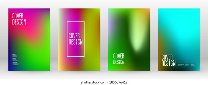 Pastel Soft. Rainbow Gradient Set. Color Background. Pink, Green, Red, Blue, Violet, Yellow Blurred Mesh. Vector Modern Banner. Abstract Bright Wallpaper. Technology Cover. Mobile Template Design.