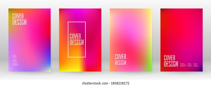 Pastel Soft. Rainbow Gradient Set. Color Background. Pink, Green, Red, Blue, Violet, Yellow Blurred Mesh. Vector Modern Banner. Abstract Bright Wallpaper. Technology Cover. Mobile Template Design.