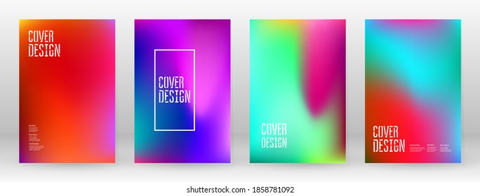 Pastel Soft. Rainbow Gradient Set. Color Background. Pink, Green, Red, Blue, Violet, Yellow Blurred Mesh. Vector Modern Banner. Abstract Bright Wallpaper. Technology Cover. Mobile Template Design.