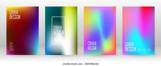 Pastel Soft. Rainbow Gradient Set. Color Background. Pink, Green, Red, Blue, Violet, Yellow Blurred Mesh. Vector Modern Banner. Abstract Bright Wallpaper. Technology Cover. Mobile Template Design.