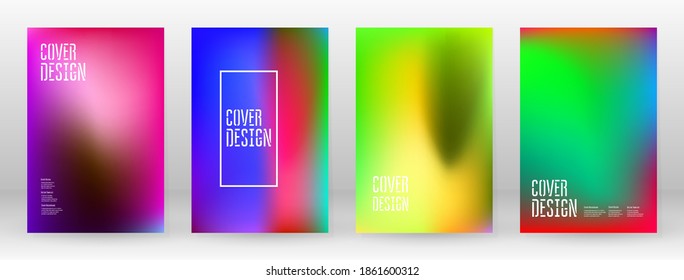 Pastel Soft. Rainbow Gradient Set. Color Background. Pink, Green, Red, Blue, Violet, Yellow Blurred Mesh. Vector Modern Banner. Abstract Bright Wallpaper. Technology Cover. Mobile Template Design.