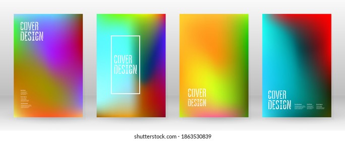 Pastellweich. Rainbow Gradient Set. Farbverlauf-Hintergrund. Rosa, Grün, Rot, Blau, Violett, gelber unscharfer Mesh. Vector Modern Banner. Abstrakte helle Tapete. Technologieabdeckung. Design für mobile Vorlagen.
