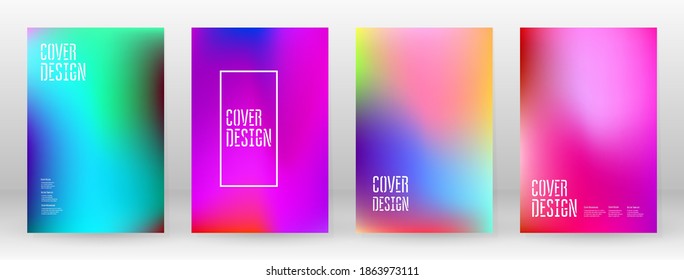 Pastel Soft. Rainbow Gradient Set. Color Background. Pink, Green, Red, Blue, Violet, Yellow Blurred Mesh. Vector Modern Banner. Abstract Bright Wallpaper. Technology Cover. Mobile Template Design.