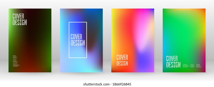 Pastel Soft. Rainbow Gradient Set. Color Background. Pink, Green, Red, Blue, Violet, Yellow Blurred Mesh. Vector Modern Banner. Abstract Bright Wallpaper. Technology Cover. Mobile Template Design.