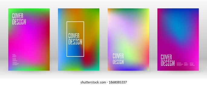 Pastel Suave. Juego de degradado de arcoiris. Fondo de color. Malla rosa, verde, roja, azul, violeta, amarilla borrosa. Banner Vector Moderno. Resumen Papel de escritorio brillante. Cubierta tecnológica. Diseño de plantillas móviles.