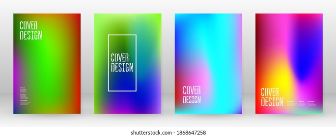 Pastel Soft. Rainbow Gradient Set. Color Background. Pink, Green, Red, Blue, Violet, Yellow Blurred Mesh. Vector Modern Banner. Abstract Bright Wallpaper. Technology Cover. Mobile Template Design.