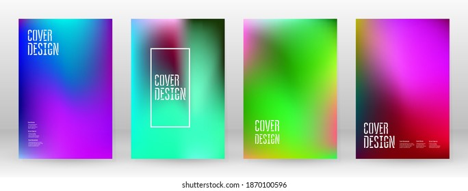Pastel Soft. Rainbow Gradient Set. Color Background. Pink, Green, Red, Blue, Violet, Yellow Blurred Mesh. Vector Modern Banner. Abstract Bright Wallpaper. Technology Cover. Mobile Template Design.