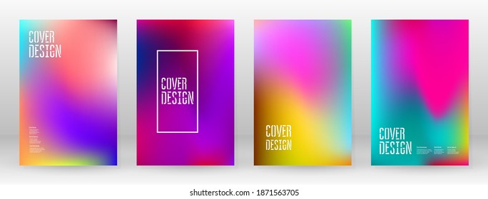 Pastel Soft. Rainbow Gradient Set. Color Background. Pink, Green, Red, Blue, Violet, Yellow Blurred Mesh. Vector Modern Banner. Abstract Bright Wallpaper. Technology Cover. Mobile Template Design.
