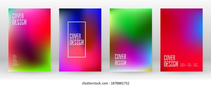 Pastel Soft. Rainbow Gradient Set. Color Background. Pink, Green, Red, Blue, Violet, Yellow Blurred Mesh. Vector Modern Banner. Abstract Bright Wallpaper. Technology Cover. Mobile Template Design.