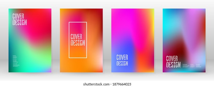 Pastel Suave. Juego de degradado de arcoiris. Fondo de color. Malla rosa, verde, roja, azul, violeta, amarilla borrosa. Banner Vector Moderno. Resumen Papel de escritorio brillante. Cubierta tecnológica. Diseño de plantillas móviles.