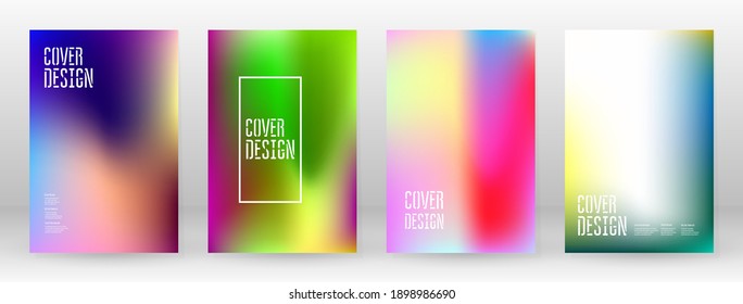 Pastel Soft. Rainbow Gradient Set. Color Background. Pink, Green, Red, Blue, Violet, Yellow Blurred Mesh. Vector Modern Banner. Abstract Bright Wallpaper. Technology Cover. Mobile Template Design.