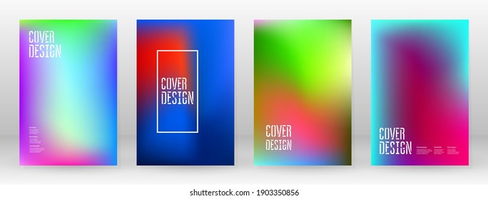 Pastel Soft. Rainbow Gradient Set. Color Background. Pink, Green, Red, Blue, Violet, Yellow Blurred Mesh. Vector Modern Banner. Abstract Bright Wallpaper. Technology Cover. Mobile Template Design.