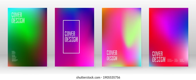 Pastel Soft. Rainbow Gradient Set. Color Background. Pink, Green, Red, Blue, Violet, Yellow Blurred Mesh. Vector Modern Banner. Abstract Bright Wallpaper. Technology Cover. Mobile Template Design.