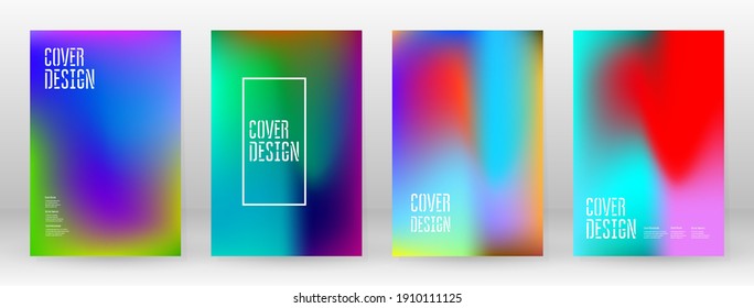 Pastel Suave. Juego de degradado de arcoiris. Fondo de color. Malla rosa, verde, roja, azul, violeta, amarilla borrosa. Banner Vector Moderno. Resumen Papel de escritorio brillante. Cubierta tecnológica. Diseño de plantillas móviles.