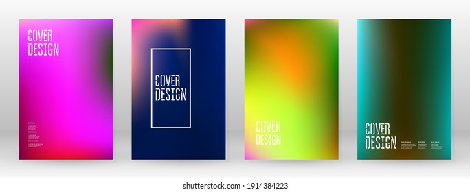 Pastel Soft. Rainbow Gradient Set. Color Background. Pink, Green, Red, Blue, Violet, Yellow Blurred Mesh. Vector Modern Banner. Abstract Bright Wallpaper. Technology Cover. Mobile Template Design.