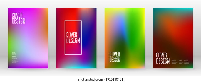 Pastel Soft. Rainbow Gradient Set. Color Background. Pink, Green, Red, Blue, Violet, Yellow Blurred Mesh. Vector Modern Banner. Abstract Bright Wallpaper. Technology Cover. Mobile Template Design.