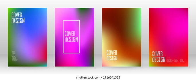 Pastel Soft. Rainbow Gradient Set. Color Background. Pink, Green, Red, Blue, Violet, Yellow Blurred Mesh. Vector Modern Banner. Abstract Bright Wallpaper. Technology Cover. Mobile Template Design.