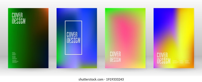 Pastel Soft. Rainbow Gradient Set. Color Background. Pink, Green, Red, Blue, Violet, Yellow Blurred Mesh. Vector Modern Banner. Abstract Bright Wallpaper. Technology Cover. Mobile Template Design.
