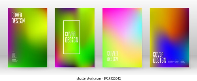 Pastellweich. Rainbow Gradient Set. Farbverlauf-Hintergrund. Rosa, Grün, Rot, Blau, Violett, gelber unscharfer Mesh. Vector Modern Banner. Abstrakte helle Tapete. Technologieabdeckung. Design für mobile Vorlagen.