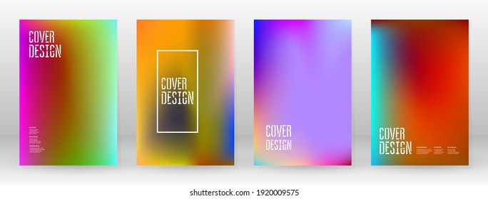 Pastel Soft. Rainbow Gradient Set. Color Background. Pink, Green, Red, Blue, Violet, Yellow Blurred Mesh. Vector Modern Banner. Abstract Bright Wallpaper. Technology Cover. Mobile Template Design.