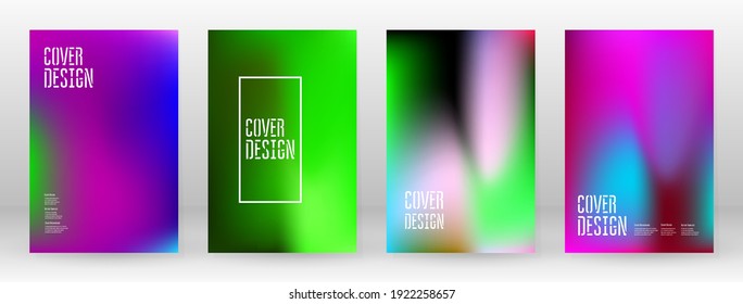 Pastel Soft. Rainbow Gradient Set. Color Background. Pink, Green, Red, Blue, Violet, Yellow Blurred Mesh. Vector Modern Banner. Abstract Bright Wallpaper. Technology Cover. Mobile Template Design.