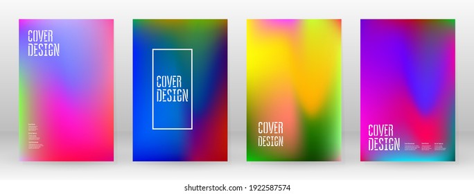 Pastel Soft. Rainbow Gradient Set. Color Background. Pink, Green, Red, Blue, Violet, Yellow Blurred Mesh. Vector Modern Banner. Abstract Bright Wallpaper. Technology Cover. Mobile Template Design.