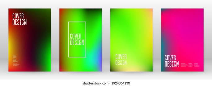 Pastel Soft. Rainbow Gradient Set. Color Background. Pink, Green, Red, Blue, Violet, Yellow Blurred Mesh. Vector Modern Banner. Abstract Bright Wallpaper. Technology Cover. Mobile Template Design.