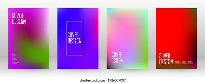 Pastel Soft. Rainbow Gradient Set. Color Background. Pink, Green, Red, Blue, Violet, Yellow Blurred Mesh. Vector Modern Banner. Abstract Bright Wallpaper. Technology Cover. Mobile Template Design.