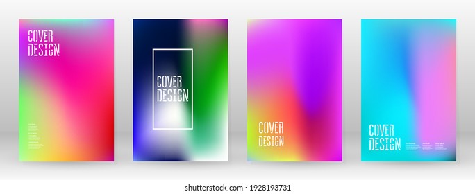 Pastel Soft. Rainbow Gradient Set. Color Background. Pink, Green, Red, Blue, Violet, Yellow Blurred Mesh. Vector Modern Banner. Abstract Bright Wallpaper. Technology Cover. Mobile Template Design.