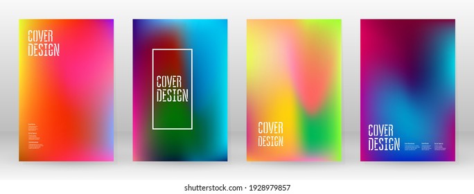 Pastel Soft. Rainbow Gradient Set. Color Background. Pink, Green, Red, Blue, Violet, Yellow Blurred Mesh. Vector Modern Banner. Abstract Bright Wallpaper. Technology Cover. Mobile Template Design.