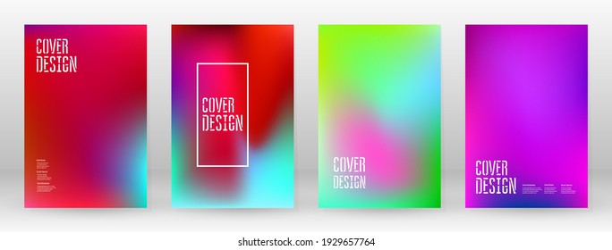 Pastel Soft. Rainbow Gradient Set. Color Background. Pink, Green, Red, Blue, Violet, Yellow Blurred Mesh. Vector Modern Banner. Abstract Bright Wallpaper. Technology Cover. Mobile Template Design.