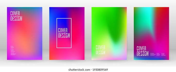 Pastel Soft. Rainbow Gradient Set. Color Background. Pink, Green, Red, Blue, Violet, Yellow Blurred Mesh. Vector Modern Banner. Abstract Bright Wallpaper. Technology Cover. Mobile Template Design.