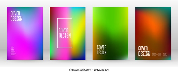 Pastel Soft. Rainbow Gradient Set. Color Background. Pink, Green, Red, Blue, Violet, Yellow Blurred Mesh. Vector Modern Banner. Abstract Bright Wallpaper. Technology Cover. Mobile Template Design.