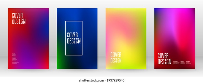 Pastel Soft. Rainbow Gradient Set. Color Background. Pink, Green, Red, Blue, Violet, Yellow Blurred Mesh. Vector Modern Banner. Abstract Bright Wallpaper. Technology Cover. Mobile Template Design.