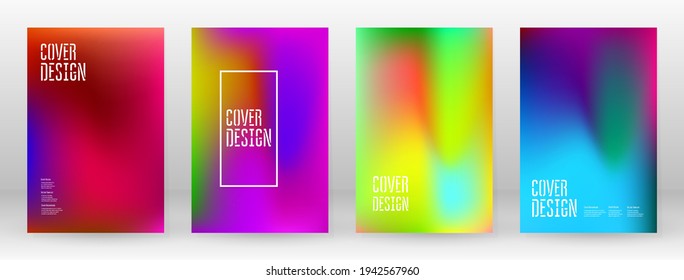 Pastel Suave. Juego de degradado de arcoiris. Fondo de color. Malla rosa, verde, roja, azul, violeta, amarilla borrosa. Banner Vector Moderno. Resumen Papel de escritorio brillante. Cubierta tecnológica. Diseño de plantillas móviles.
