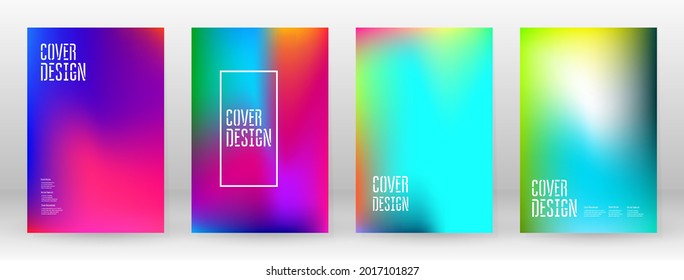 Pastel Soft. Rainbow Gradient Set. Color Background. Pink, Green, Red, Blue, Violet, Yellow Blurred Mesh. Vector Modern Banner. Abstract Bright Wallpaper. Technology Cover. Mobile Template Design.