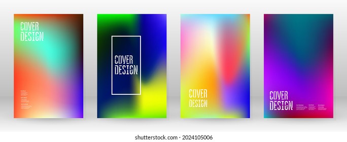 Pastellweich. Rainbow Gradient Set. Farbverlauf-Hintergrund. Rosa, Grün, Rot, Blau, Violett, gelber unscharfer Mesh. Vector Modern Banner. Abstrakte helle Tapete. Technologieabdeckung. Design für mobile Vorlagen.