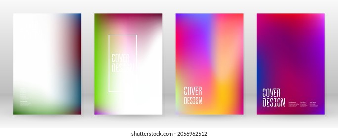Pastel Soft. Rainbow Gradient Set. Color Background. Pink, Green, Red, Blue, Violet, Yellow Blurred Mesh. Vector Modern Banner. Abstract Bright Wallpaper. Technology Cover. Mobile Template Design.