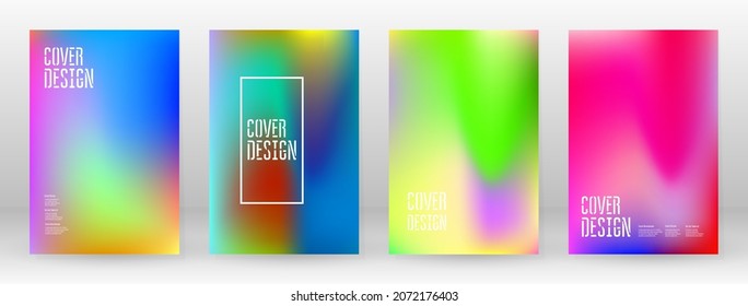 Pastel Suave. Juego de degradado de arcoiris. Fondo de color. Malla rosa, verde, roja, azul, violeta, amarilla borrosa. Banner Vector Moderno. Resumen Papel de escritorio brillante. Cubierta tecnológica. Diseño de plantillas móviles.