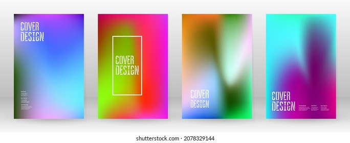 Pastel Suave. Juego de degradado de arcoiris. Fondo de color. Malla rosa, verde, roja, azul, violeta, amarilla borrosa. Banner Vector Moderno. Resumen Papel de escritorio brillante. Cubierta tecnológica. Diseño de plantillas móviles.