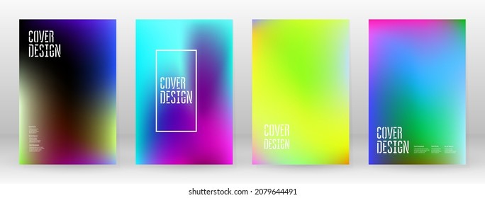 Pastel Suave. Juego de degradado de arcoiris. Fondo de color. Malla rosa, verde, roja, azul, violeta, amarilla borrosa. Banner Vector Moderno. Resumen Papel de escritorio brillante. Cubierta tecnológica. Diseño de plantillas móviles.